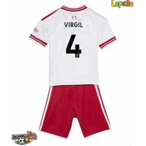 Liverpool Virgil van Dijk #4 Vieraspaita Lapsille 2026-27 Lyhythihainen (+ shortsit)